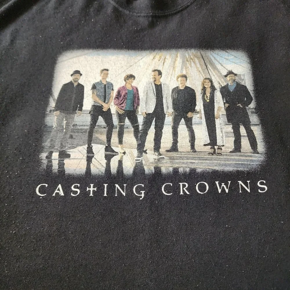 Gildan Castings Crowns Only Jesus Tour Black Tshirt With 2 Sided Graphics Large
